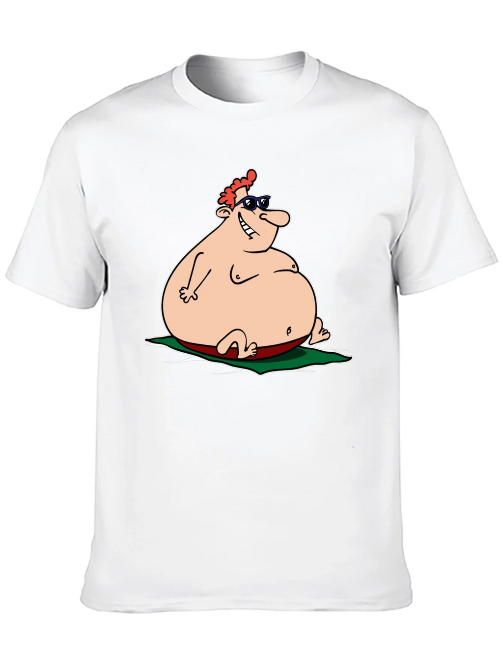 Humorous Cartoon Beach Bod T-Shirt - Black product image 2
