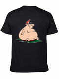 Humorous Cartoon Beach Bod T-Shirt - Black product image 1