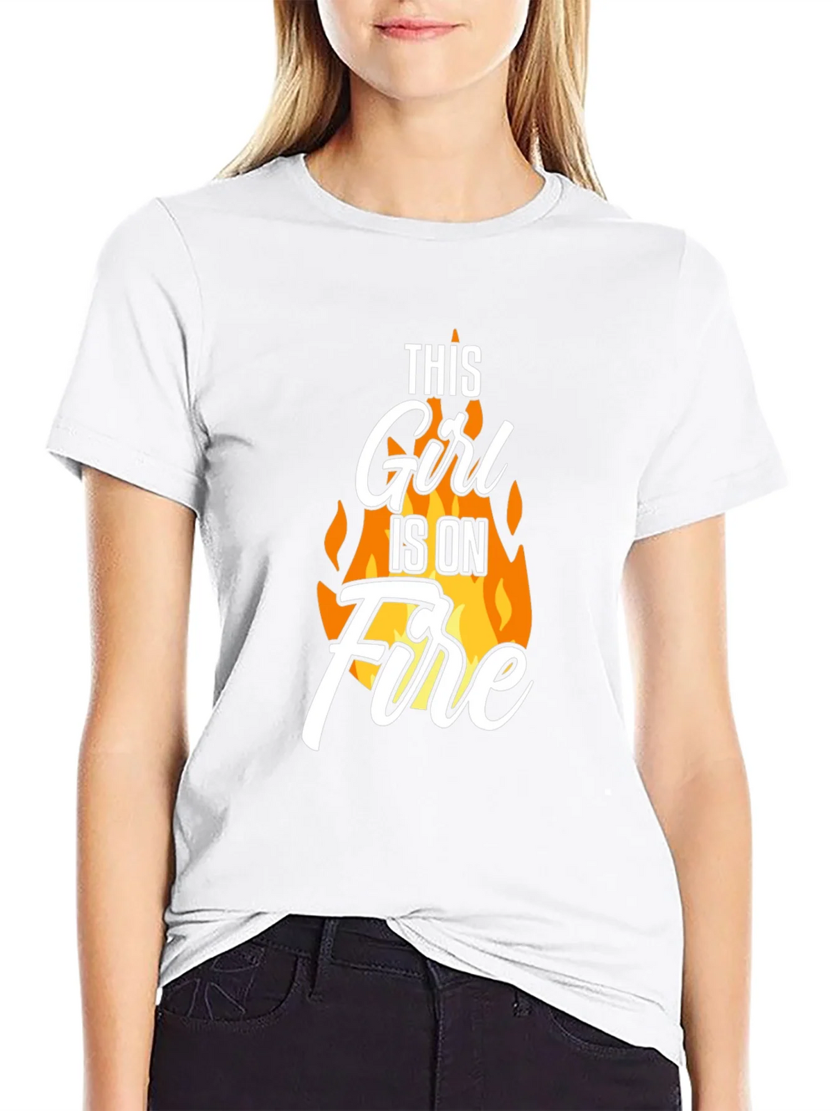 This Girl Is On Fire T-Shirt - Novelty Graphic Tee product image 3