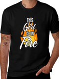 This Girl Is On Fire T-Shirt - Novelty Graphic Tee product image 1