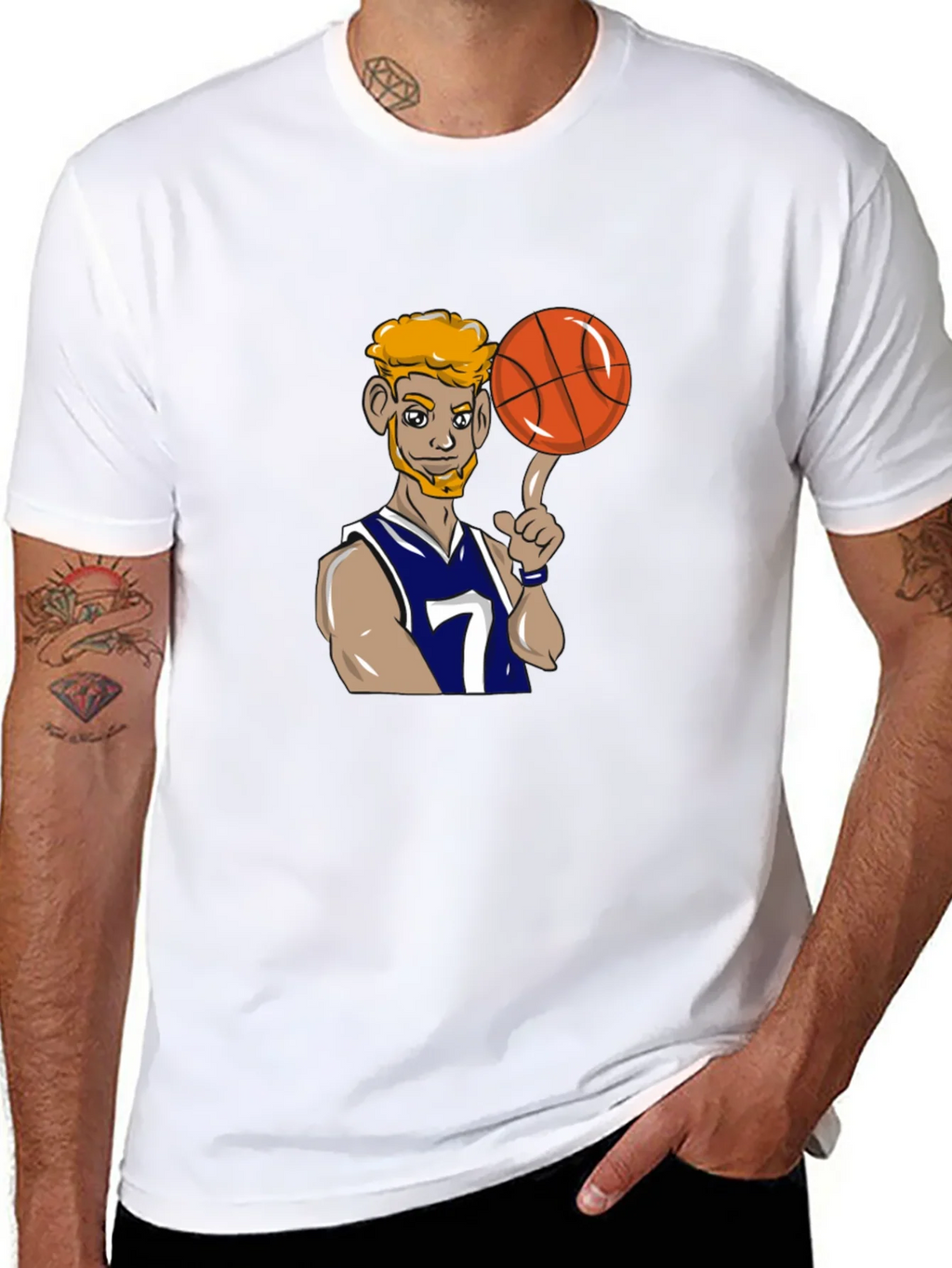 Cartoon Basketball Player Graphic Tee product image 7