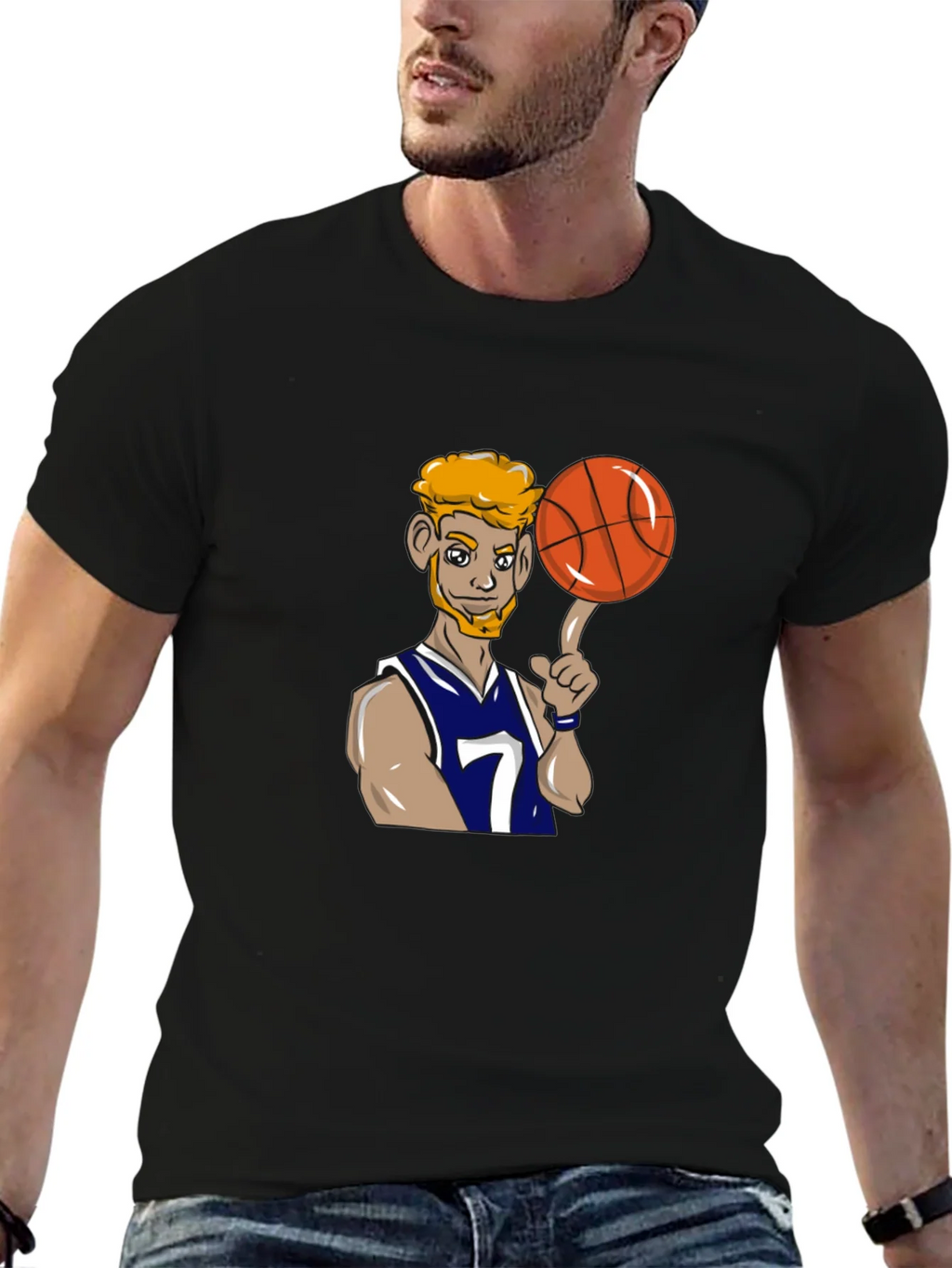 Cartoon Basketball Player Graphic Tee product image 6