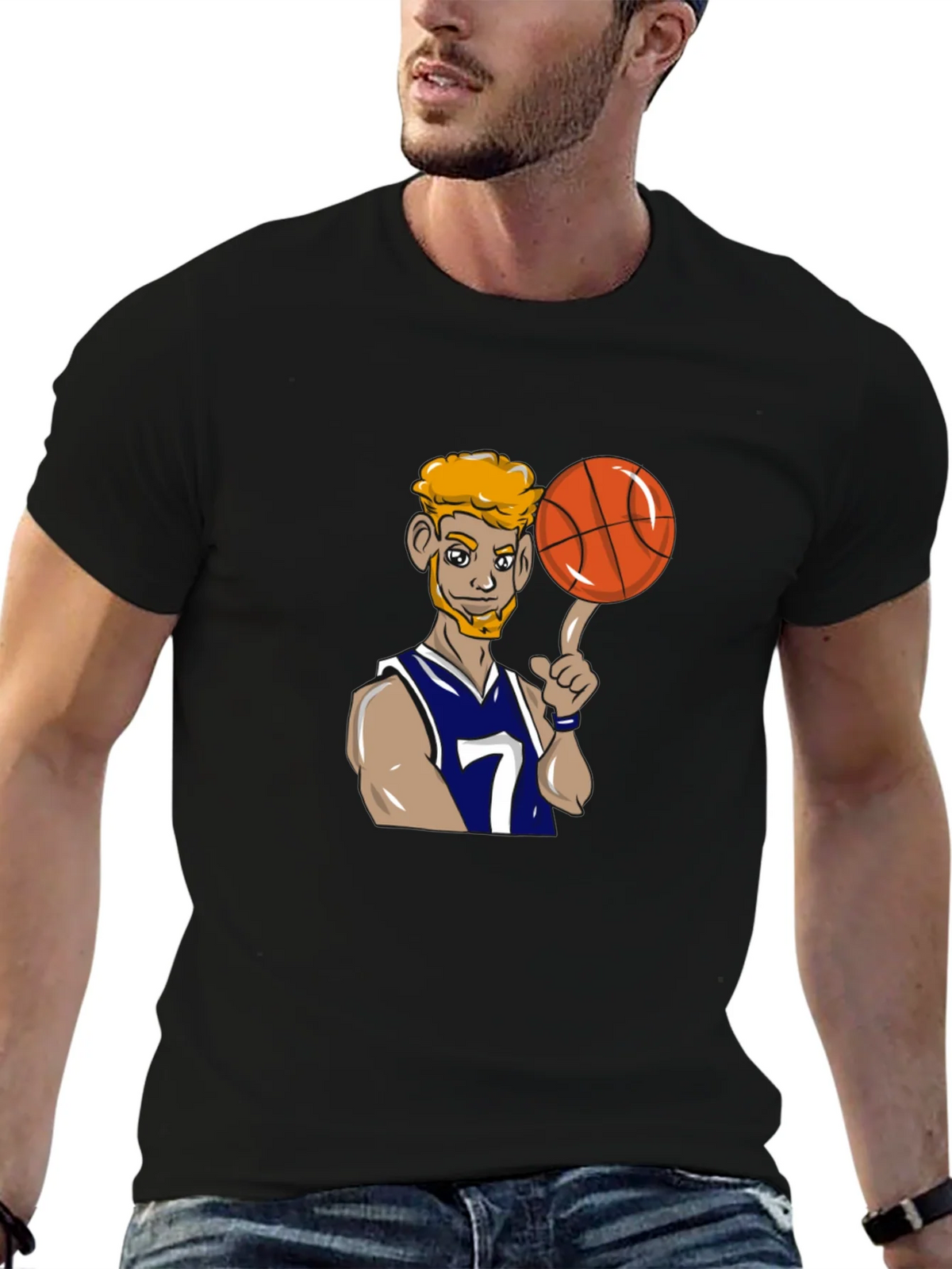 Cartoon Basketball Player Graphic Tee product image 6