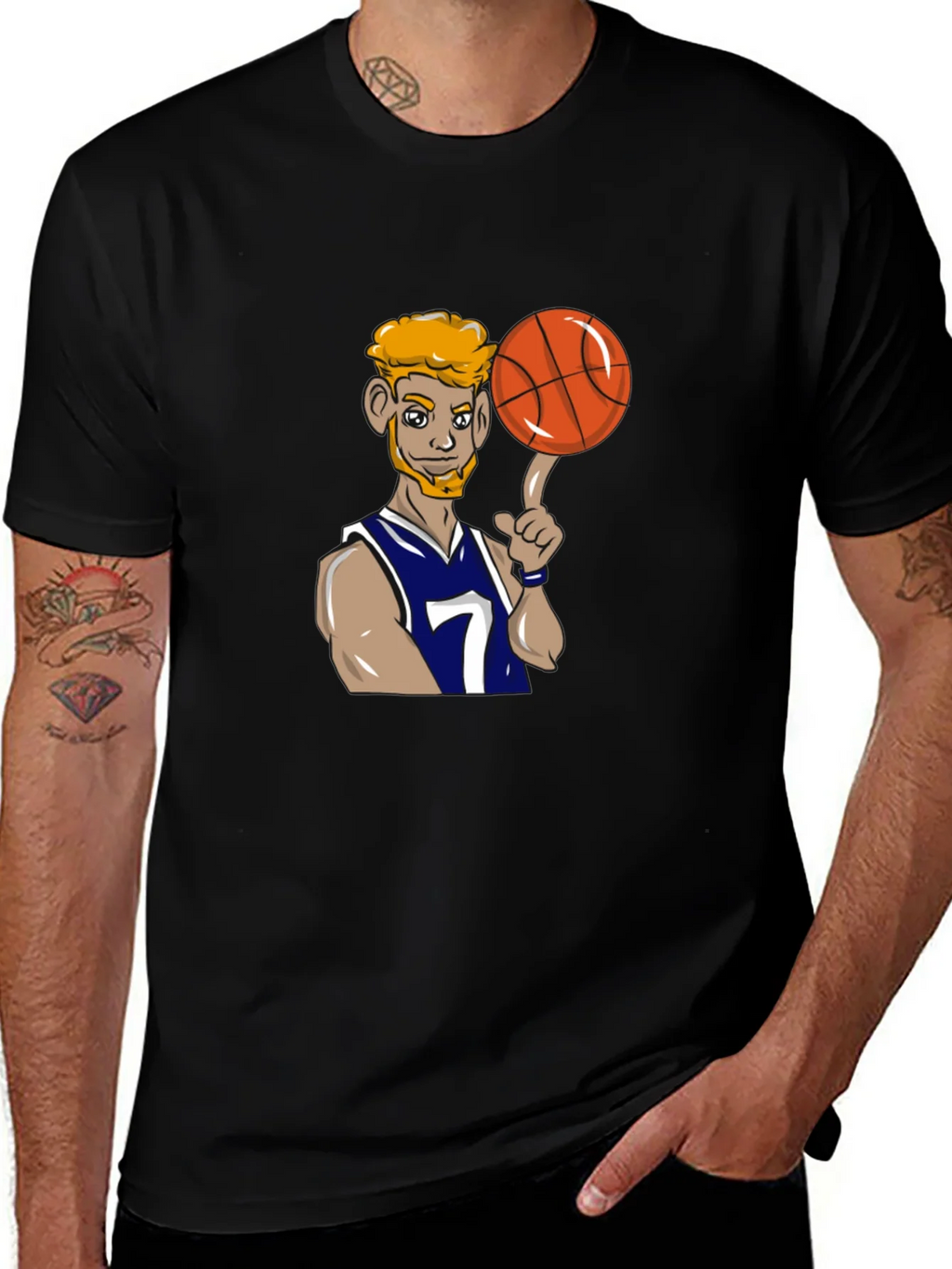Cartoon Basketball Player Graphic Tee product image 1