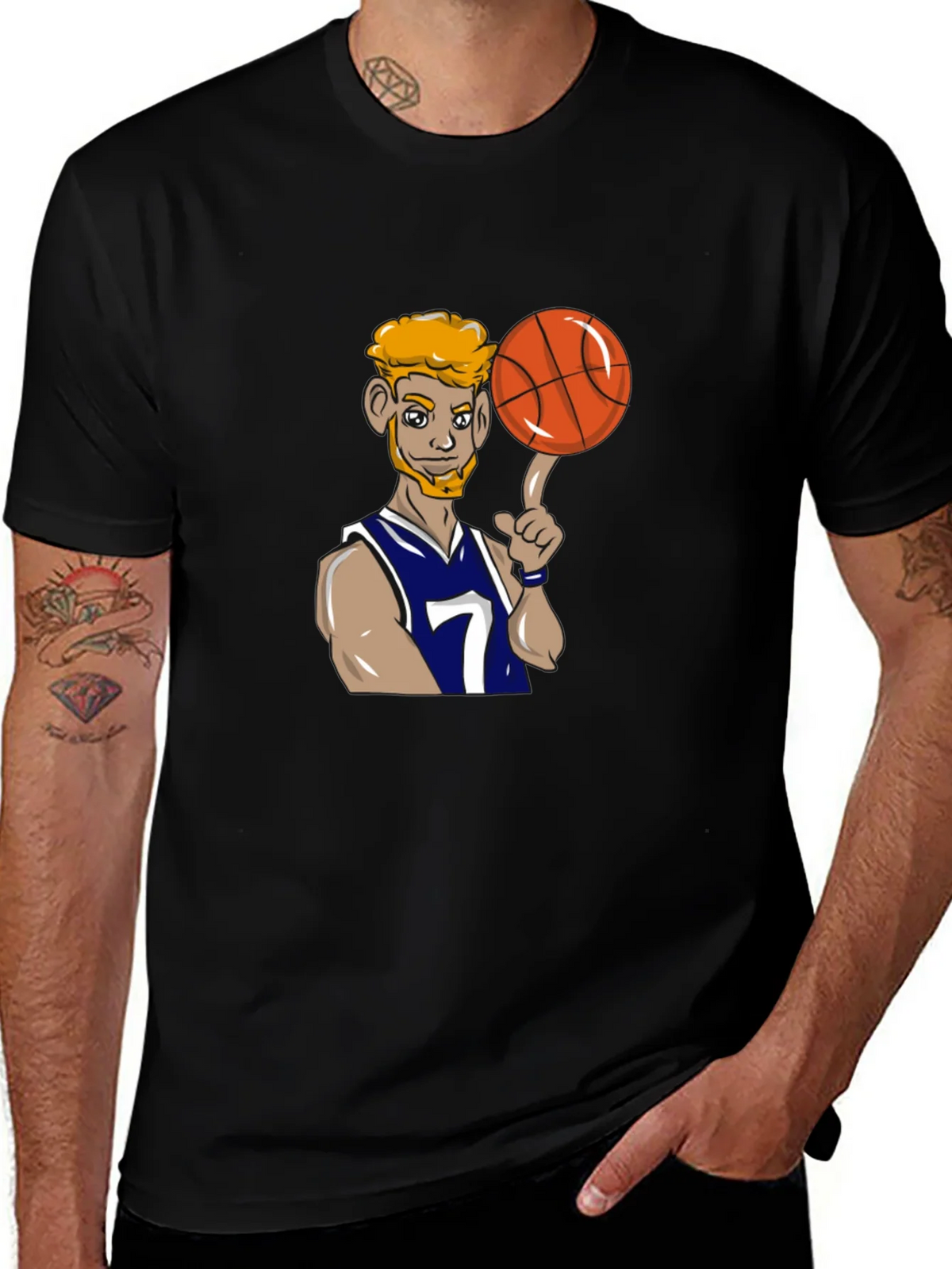Cartoon Basketball Player Graphic Tee product image 1