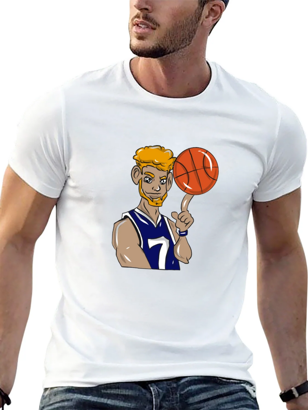Cartoon Basketball Player Graphic Tee product image 12