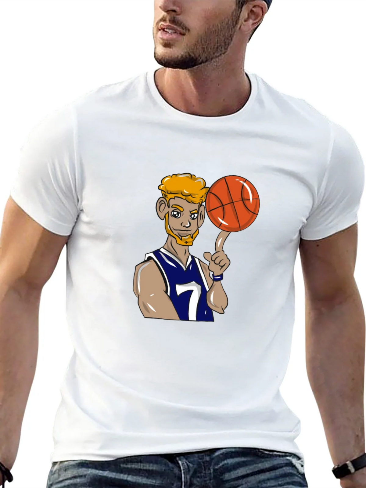 Cartoon Basketball Player Graphic Tee product image 12