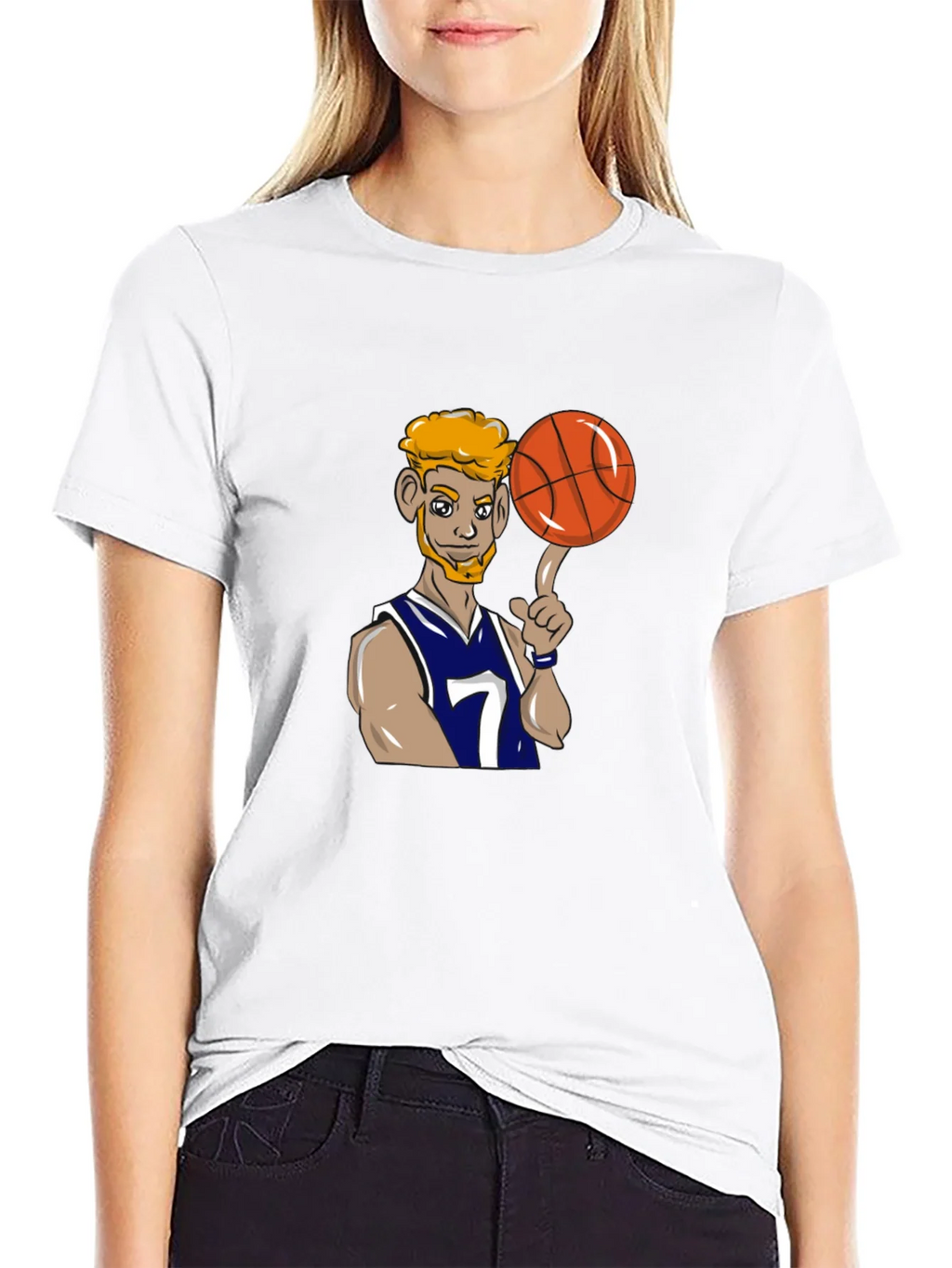 Cartoon Basketball Player Graphic Tee product image 8