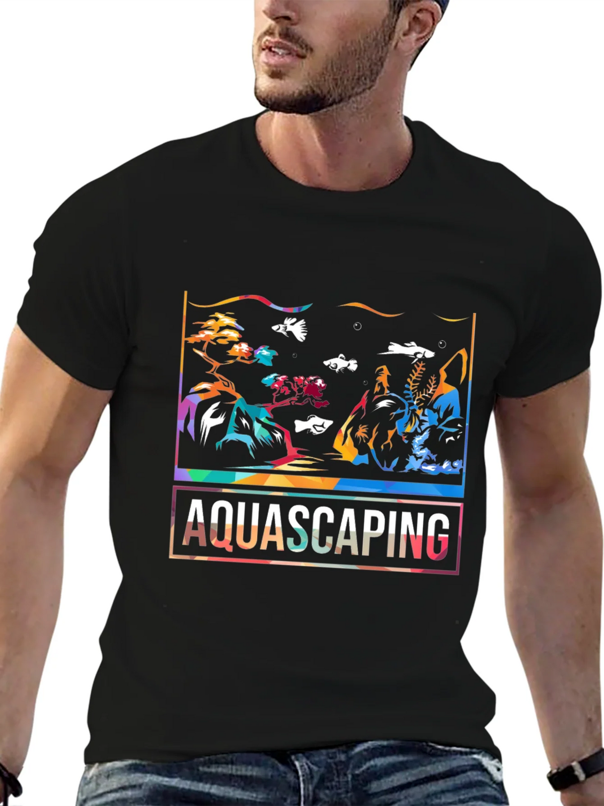 Aquascaping Graphic T-Shirt - Stylish Aquarium Art Tee product image 6