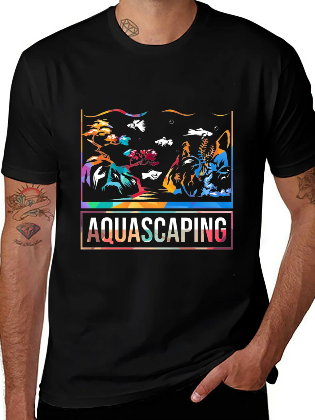 Aquascaping Graphic T-Shirt - Stylish Aquarium Art Tee product image 1