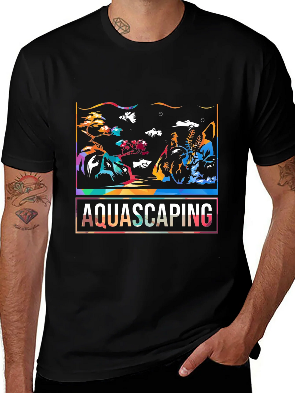 Aquascaping Graphic T-Shirt - Stylish Aquarium Art Tee product image 1