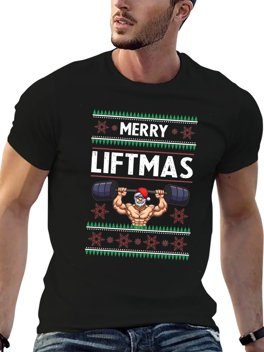 Merry Liftmas T-Shirt - Santa Bodybuilder product image 6