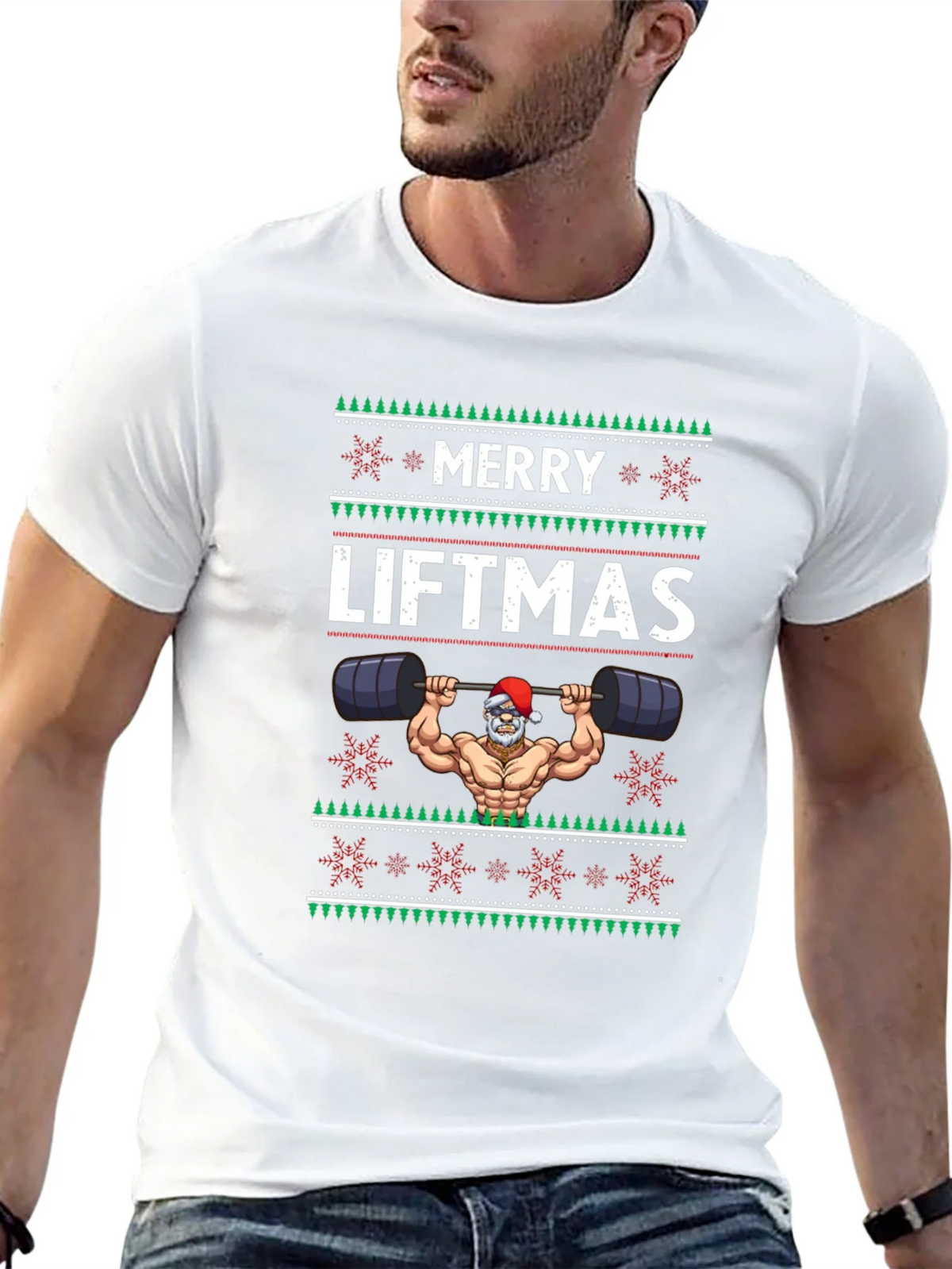 Merry Liftmas T-Shirt - Santa Bodybuilder product image 12