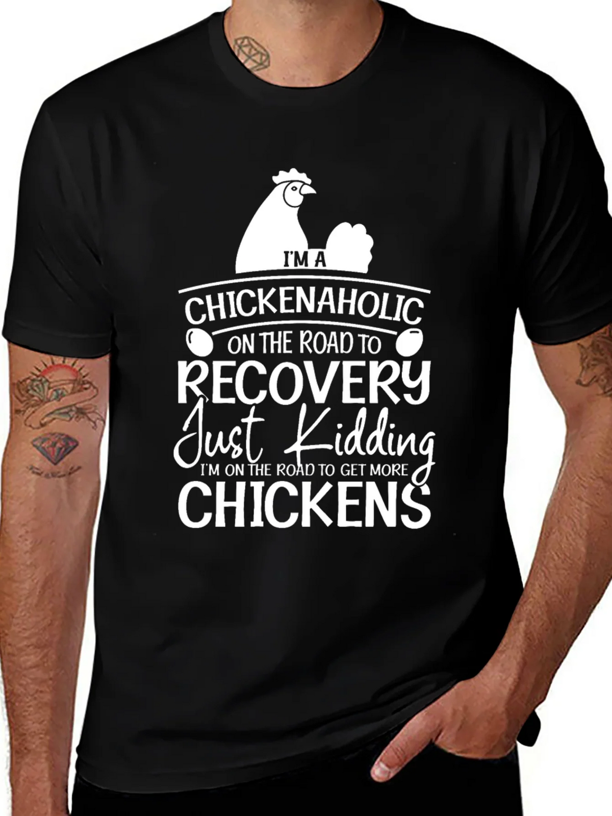 Chickenaholic T-Shirt - Funny Chicken Lover Tee product image 1