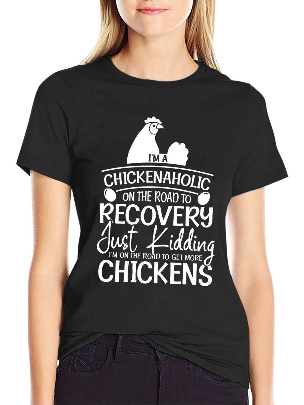 Chickenaholic T-Shirt - Funny Chicken Lover Tee product image 2