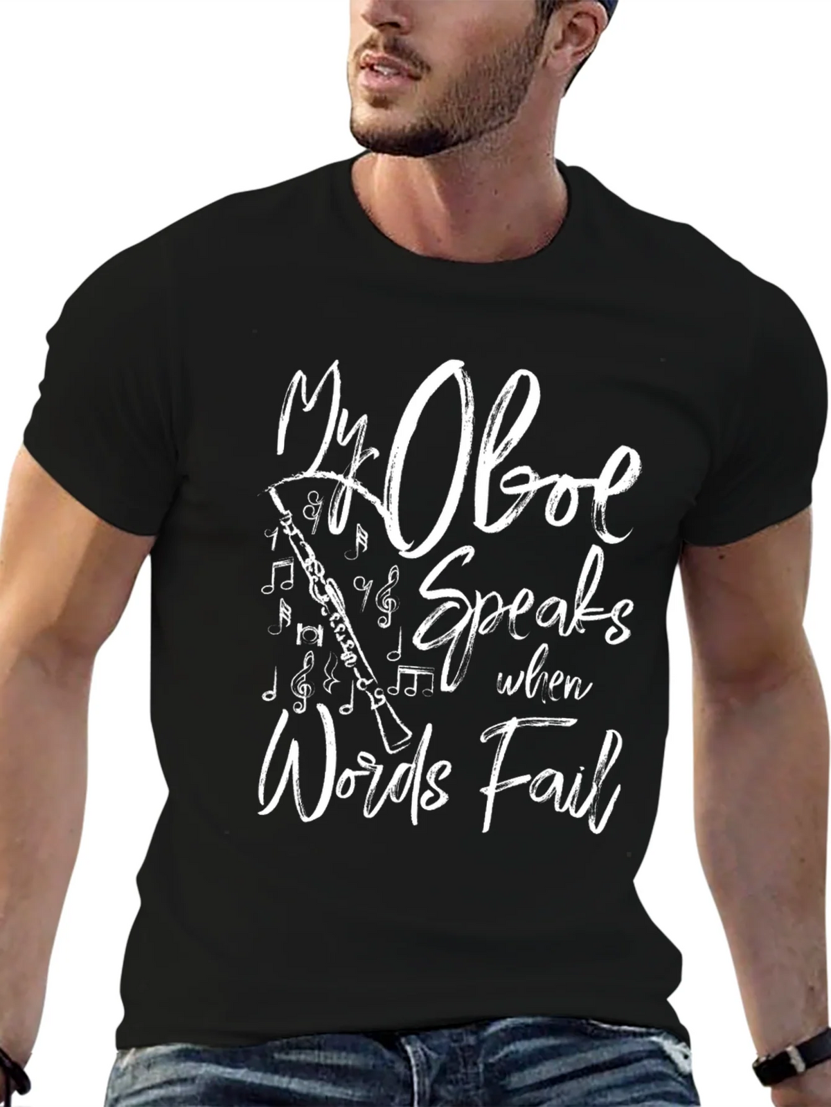 My Oboe Speaks T-Shirt - Music Lover Tee product image 6