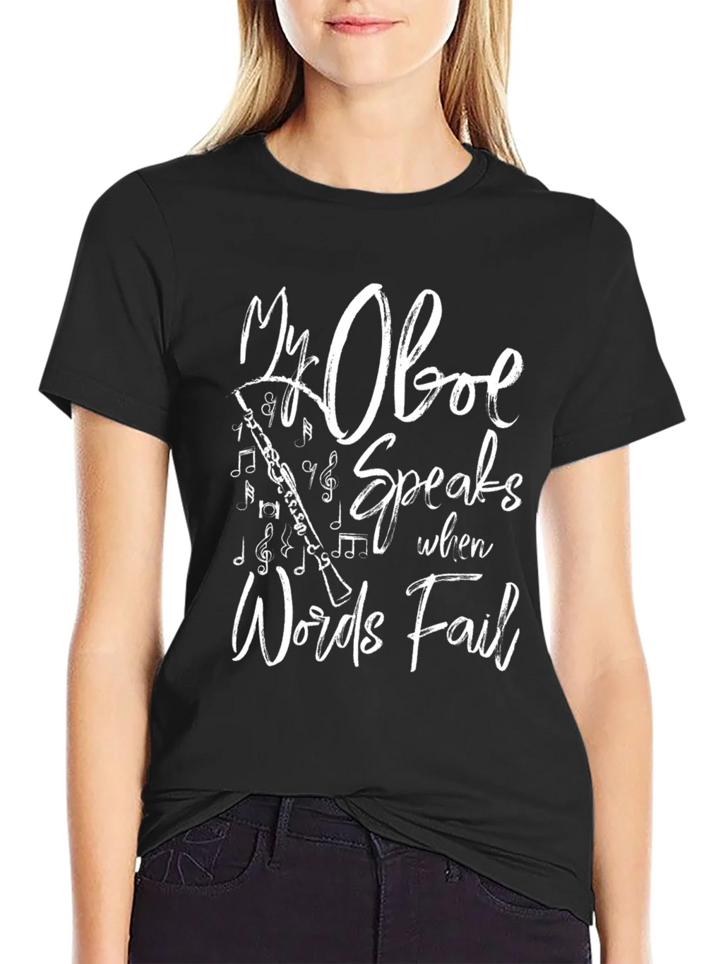 My Oboe Speaks T-Shirt - Music Lover Tee product image 2