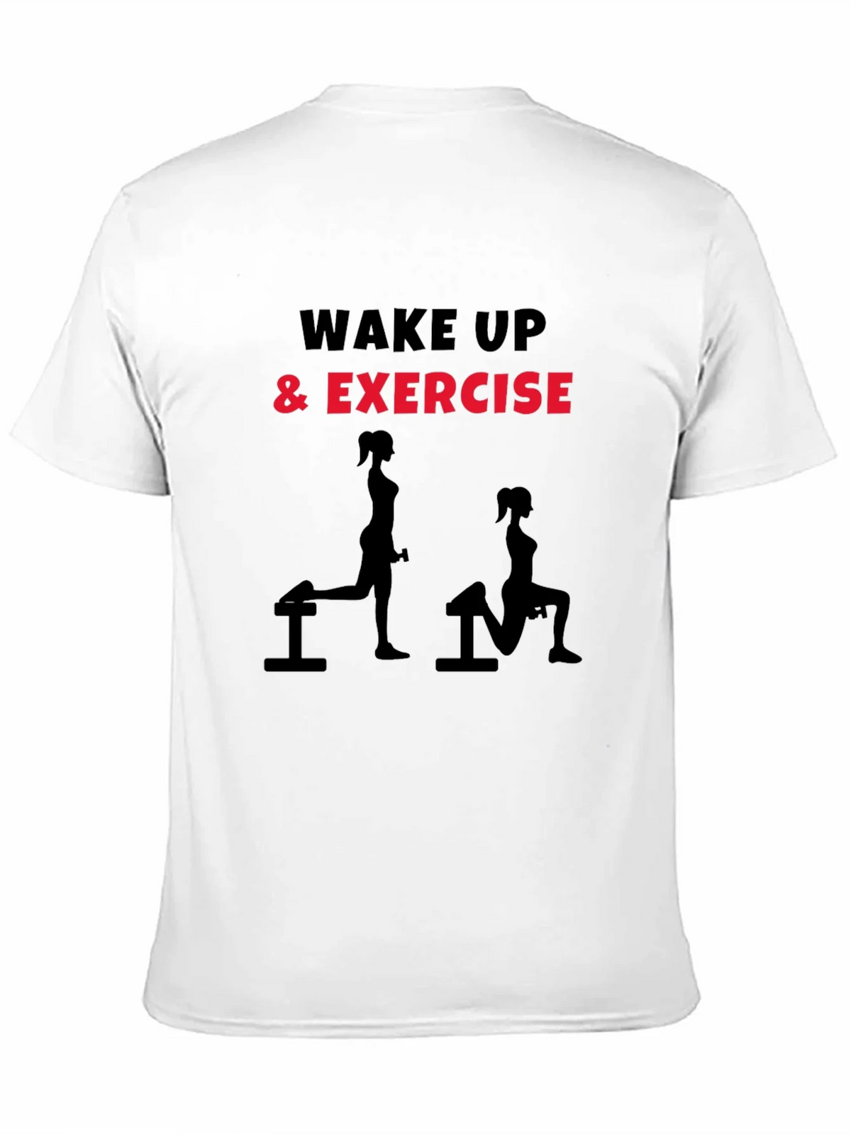 Wake Up & Exercise Graphic Tee - Black Fitness Shirt product image 9