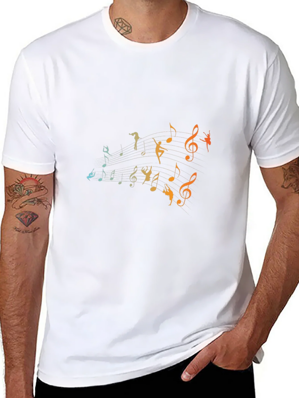 Musical Dancer Graphic Black T-Shirt product image 5