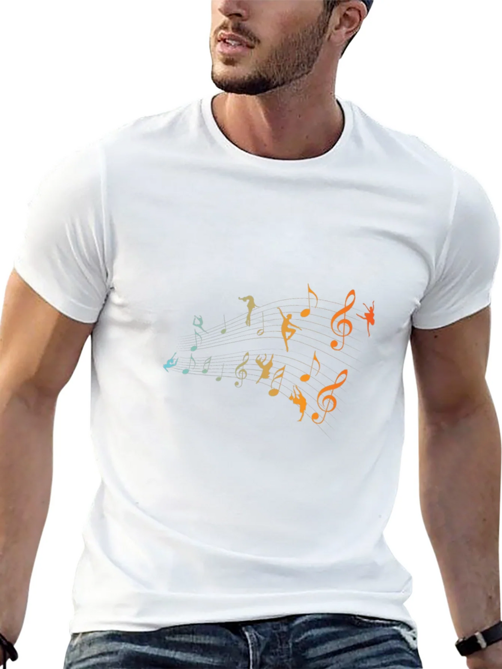 Musical Dancer Graphic Black T-Shirt product image 10