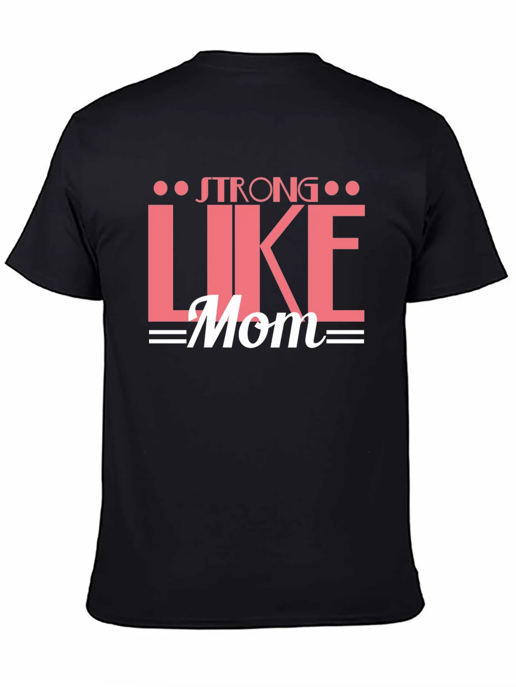 Strong Like Mom Graphic Tee - Black Cotton T-Shirt product image 4