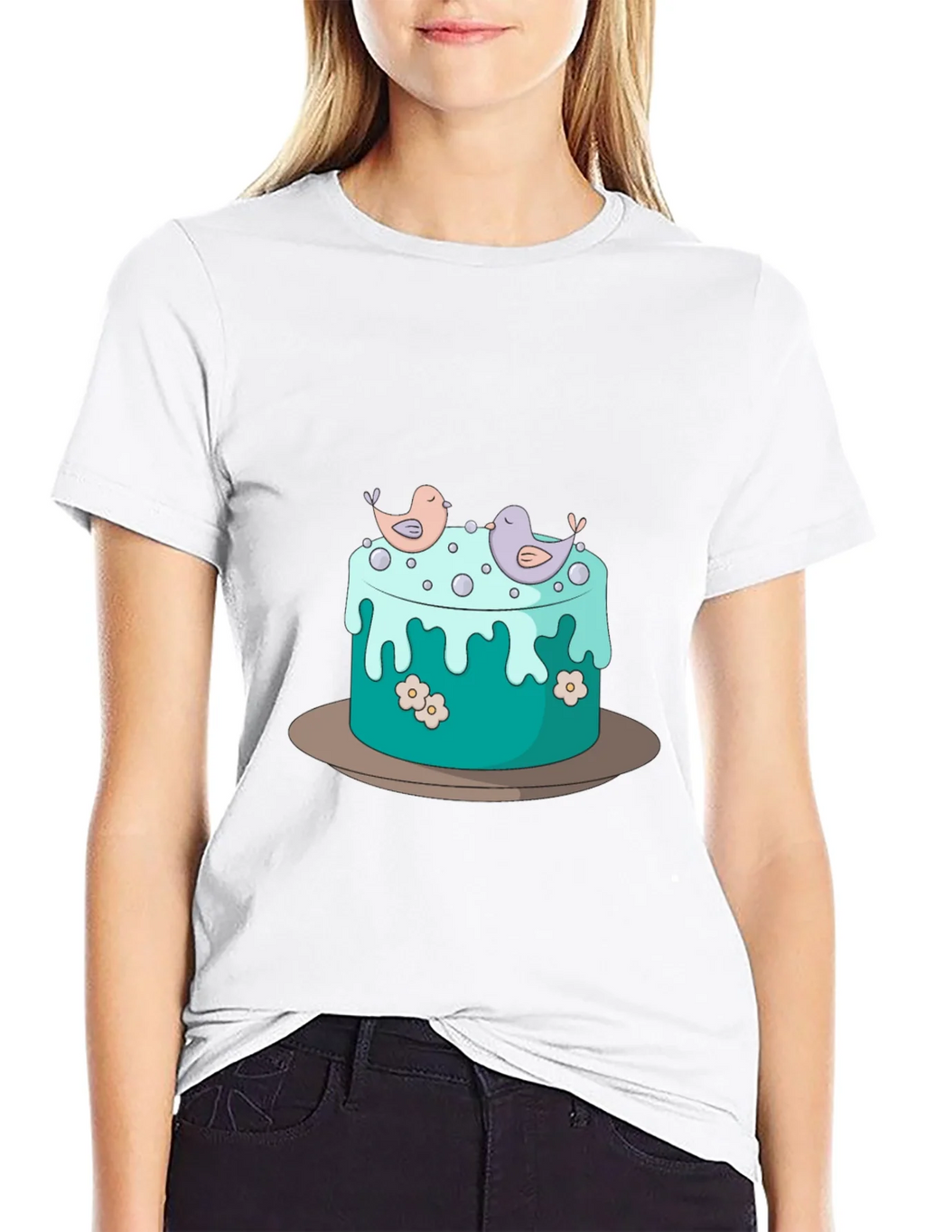 Cake and Birds Graphic T-Shirt - Unisex Style product image 8