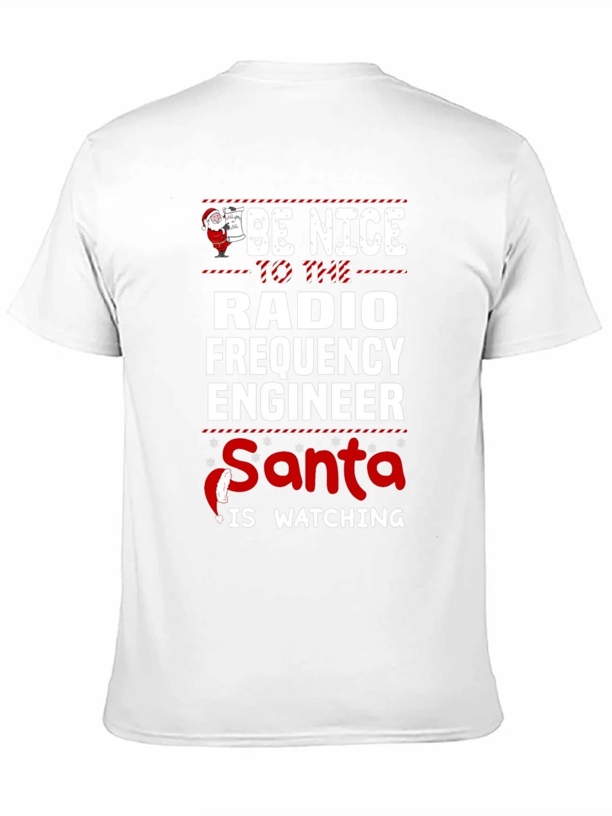 Funny Radio Frequency Engineer Santa Watching T-Shirt product image 10