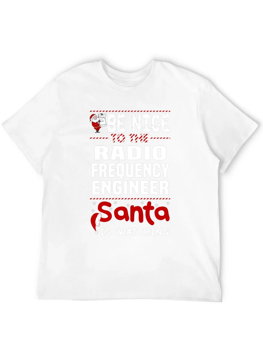 Funny Radio Frequency Engineer Santa Watching T-Shirt product image 11