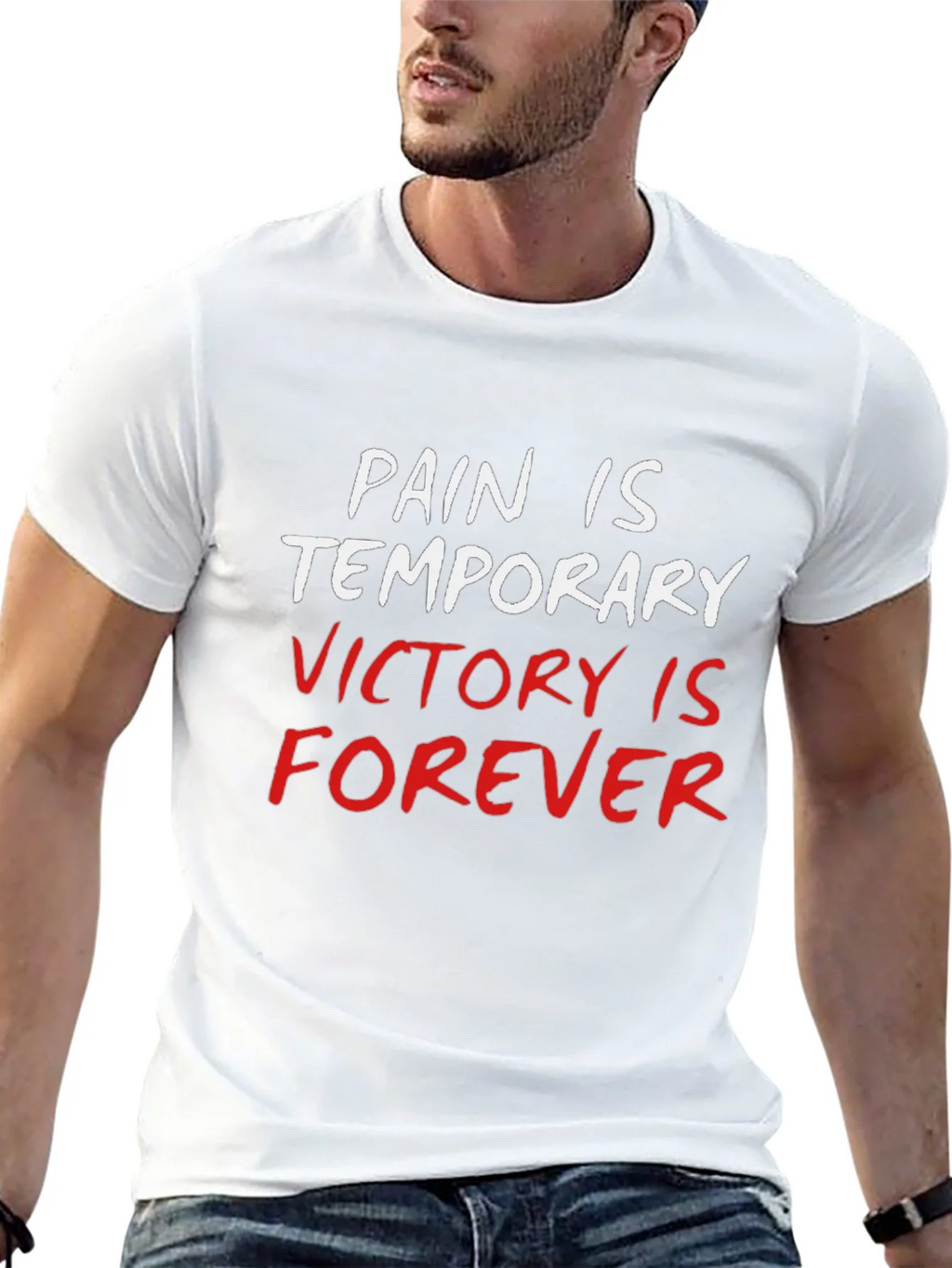 Pain is Temporary Victory is Forever Black T-Shirt product image 12