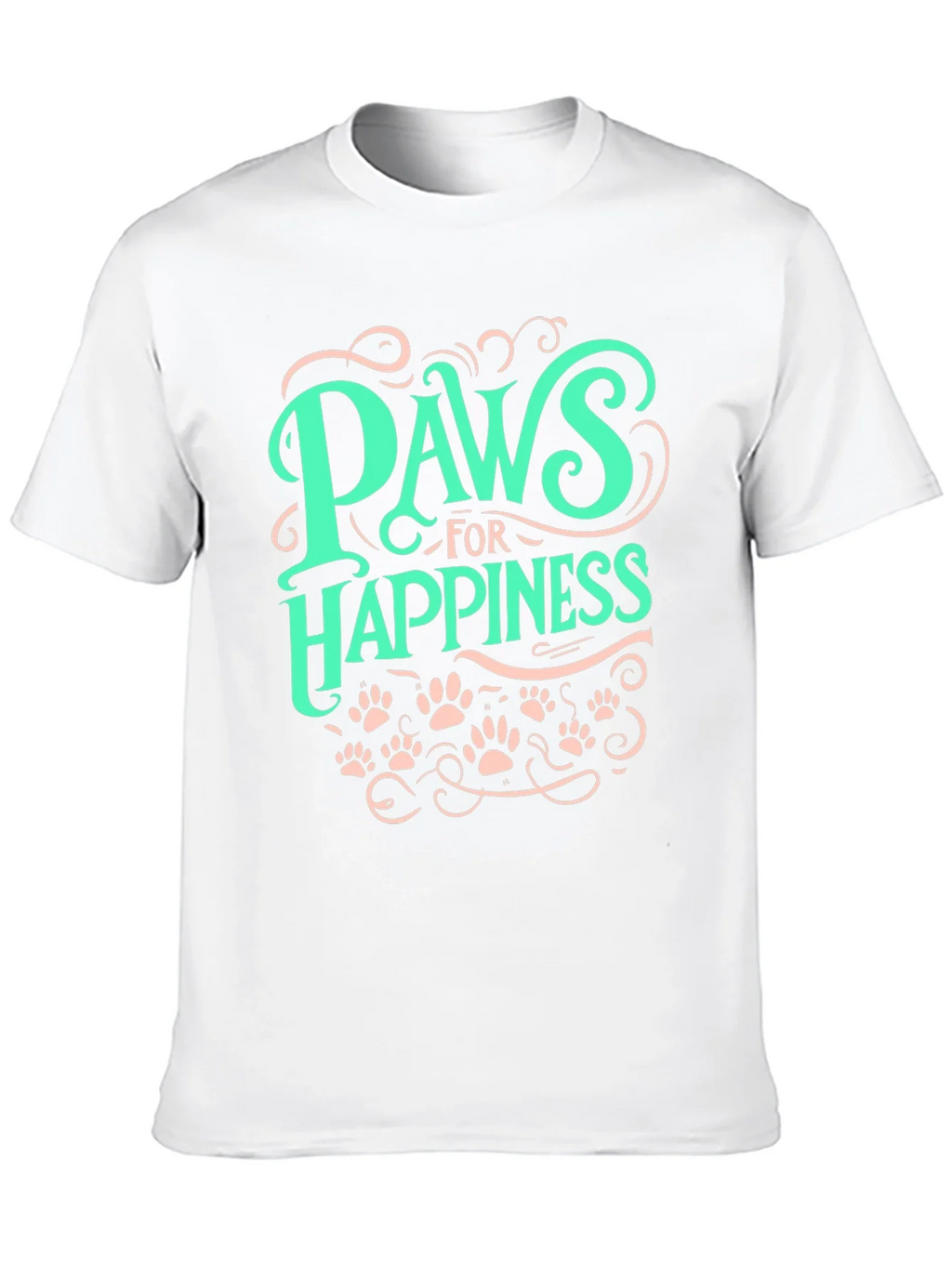 Paws for Happiness Graphic Tee - Black Cotton Comfort product image 9