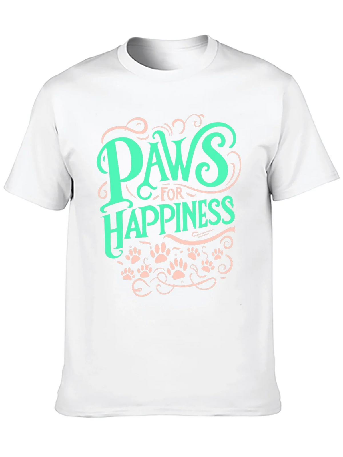 Paws for Happiness Graphic Tee - Black Cotton Comfort product image 9