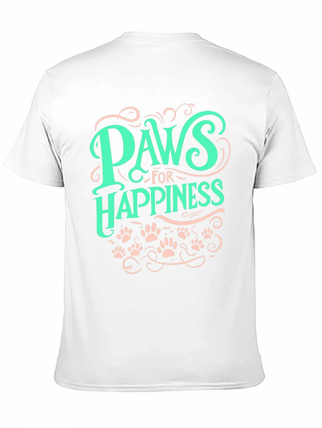 Paws for Happiness Graphic Tee - Black Cotton Comfort product image 10