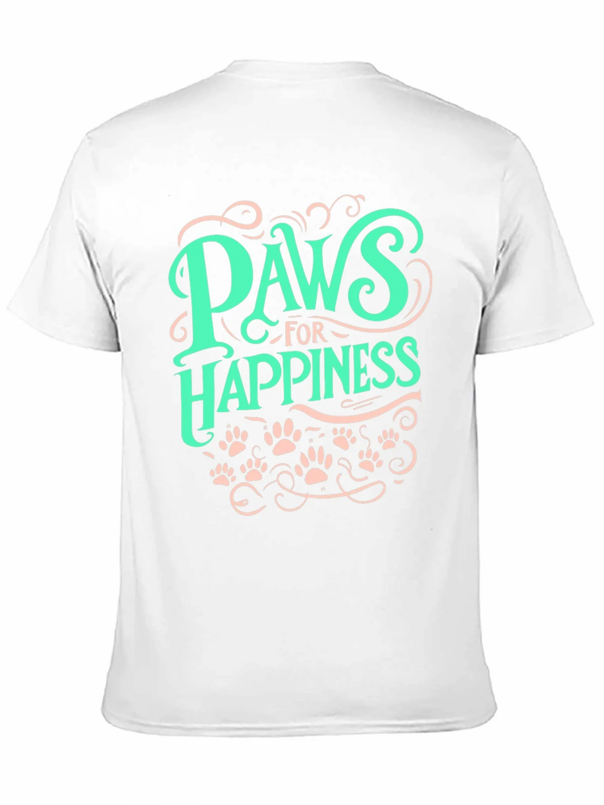 Paws for Happiness Graphic Tee - Black Cotton Comfort product image 10