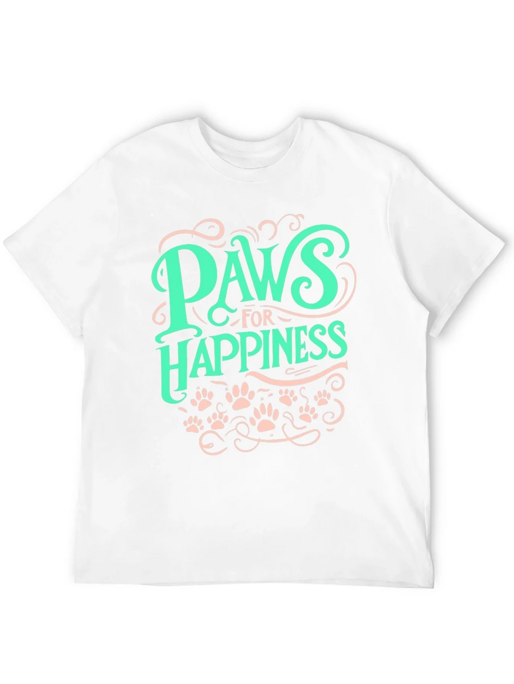 Paws for Happiness Graphic Tee - Black Cotton Comfort product image 11