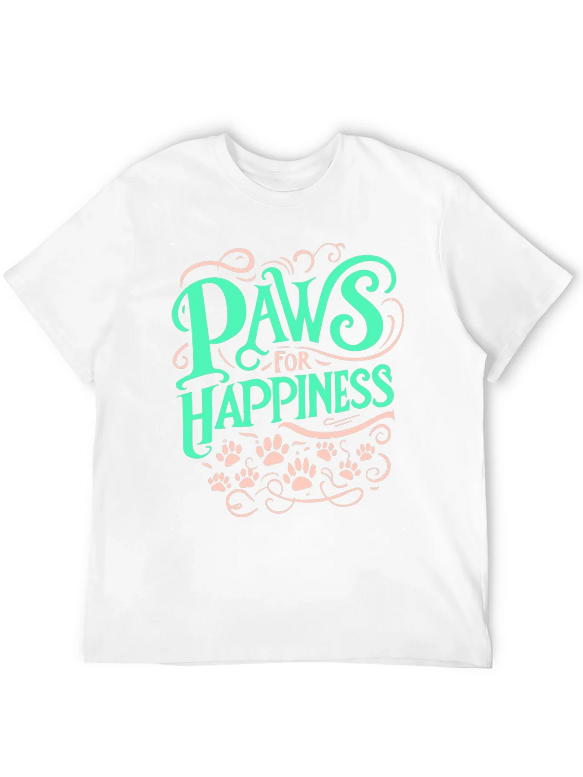 Paws for Happiness Graphic Tee - Black Cotton Comfort product image 11