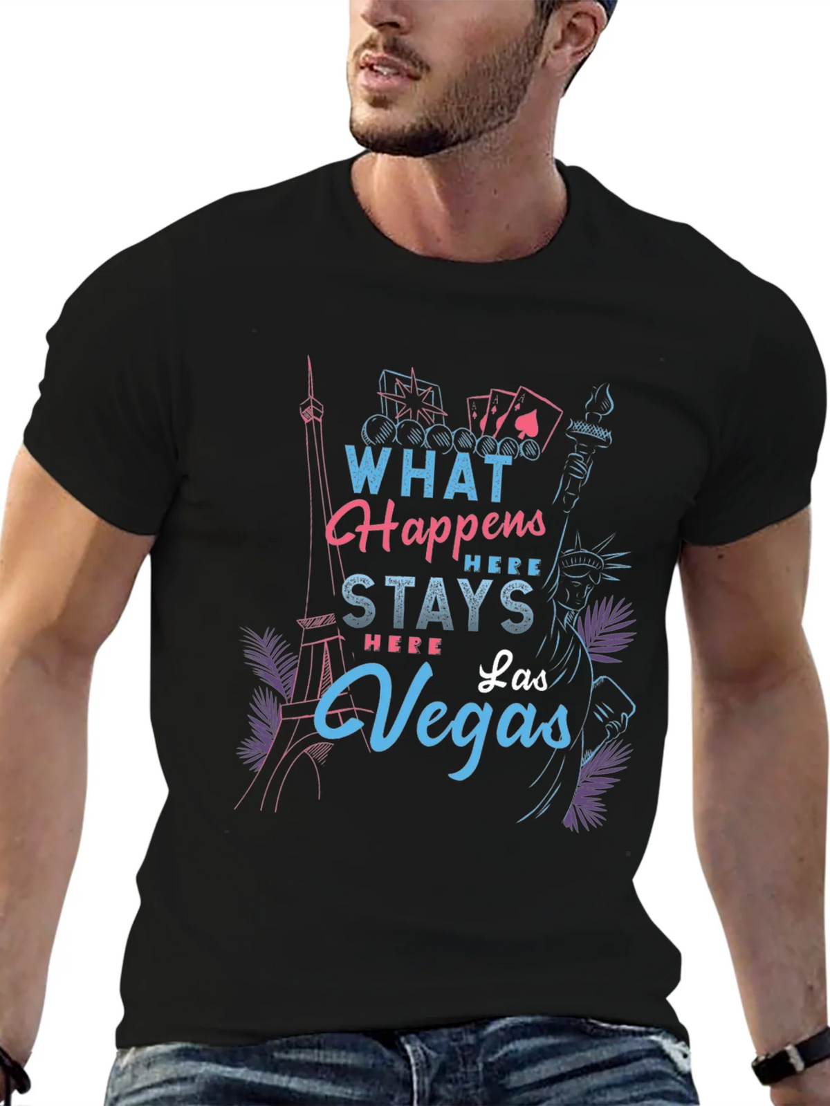 Las Vegas Graphic T-Shirt - What Happens Here Stays product image 6