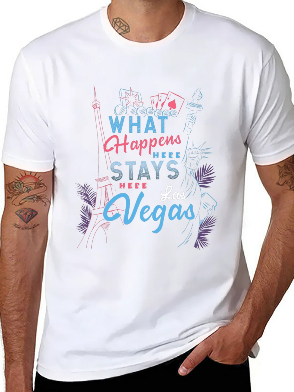 Las Vegas Graphic T-Shirt - What Happens Here Stays product image 7