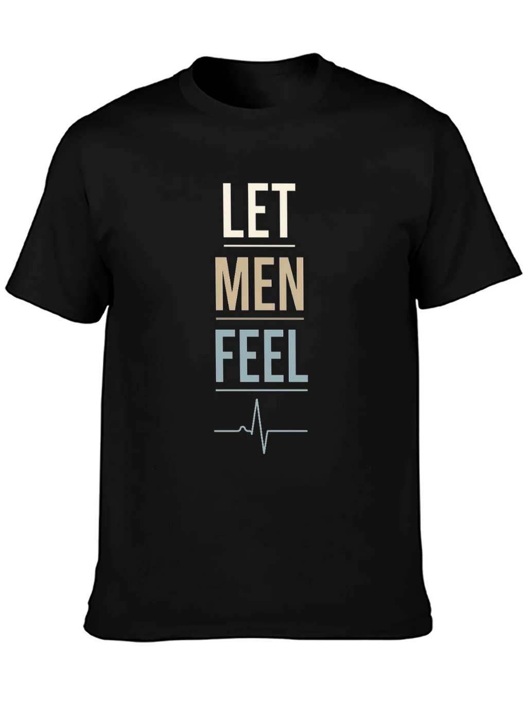 Let Men Feel Graphic Tee - Trendy Black T-Shirt product image 3