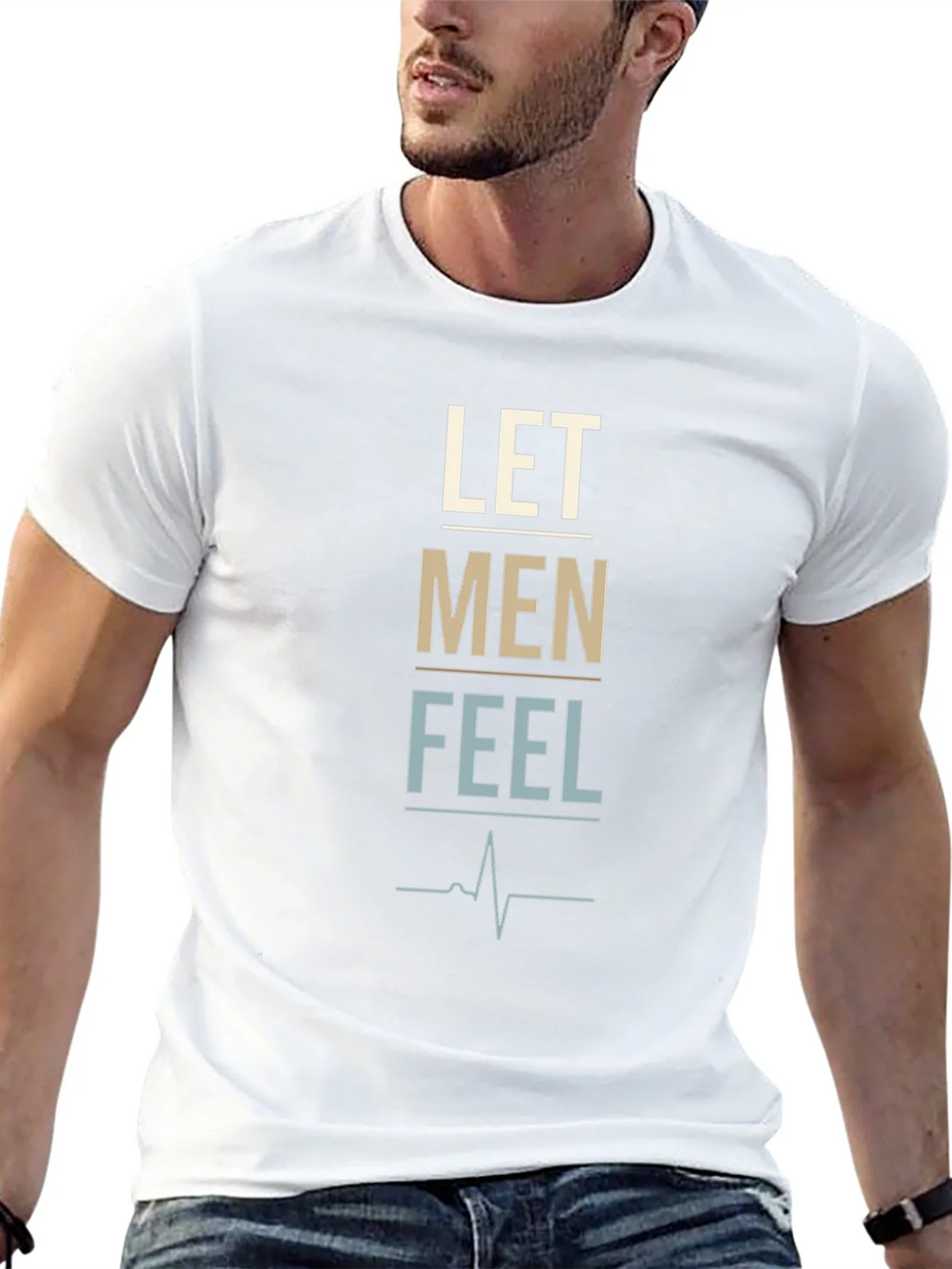 Let Men Feel Graphic Tee - Trendy Black T-Shirt product image 12