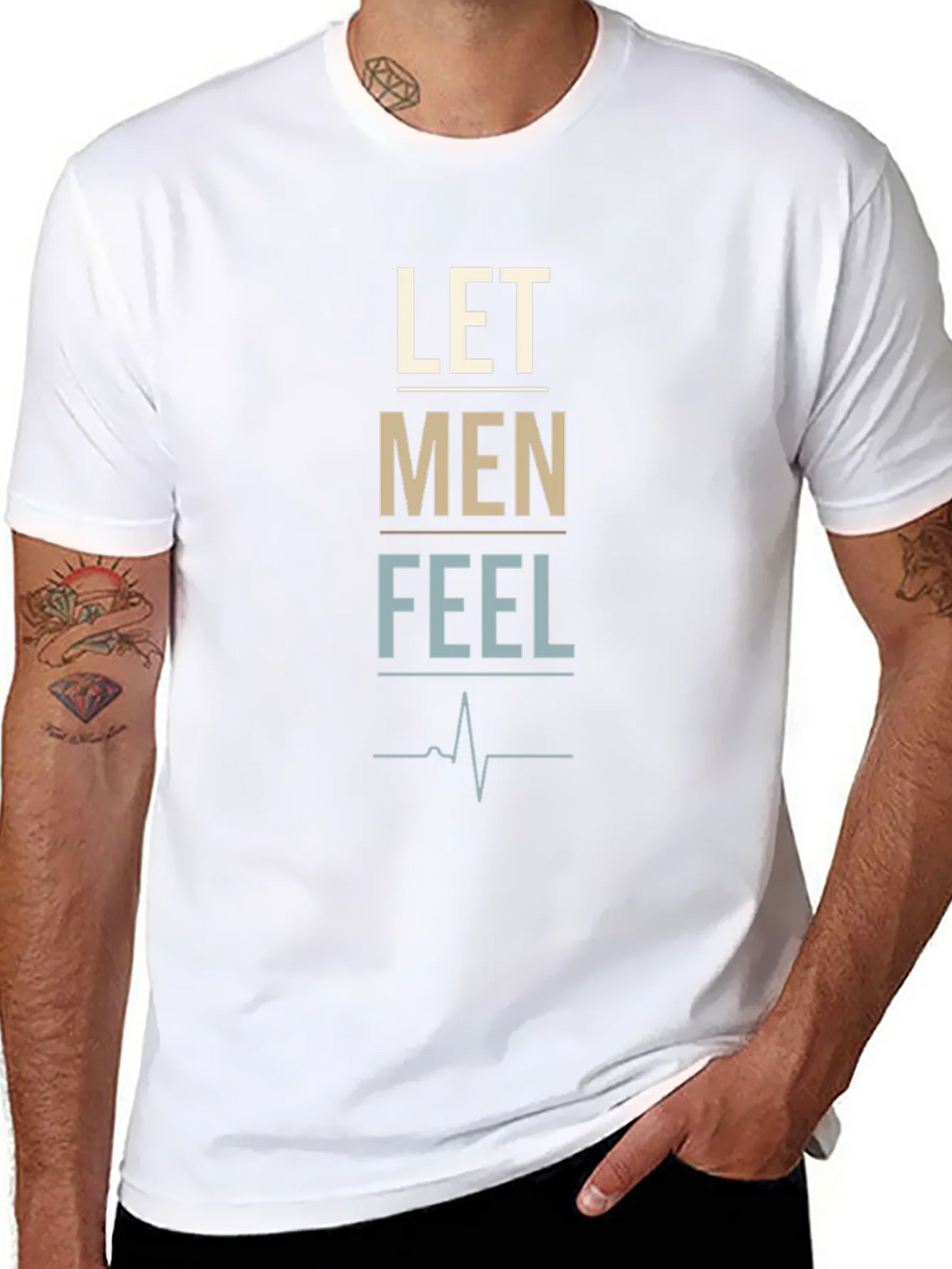 Let Men Feel Graphic Tee - Trendy Black T-Shirt product image 7