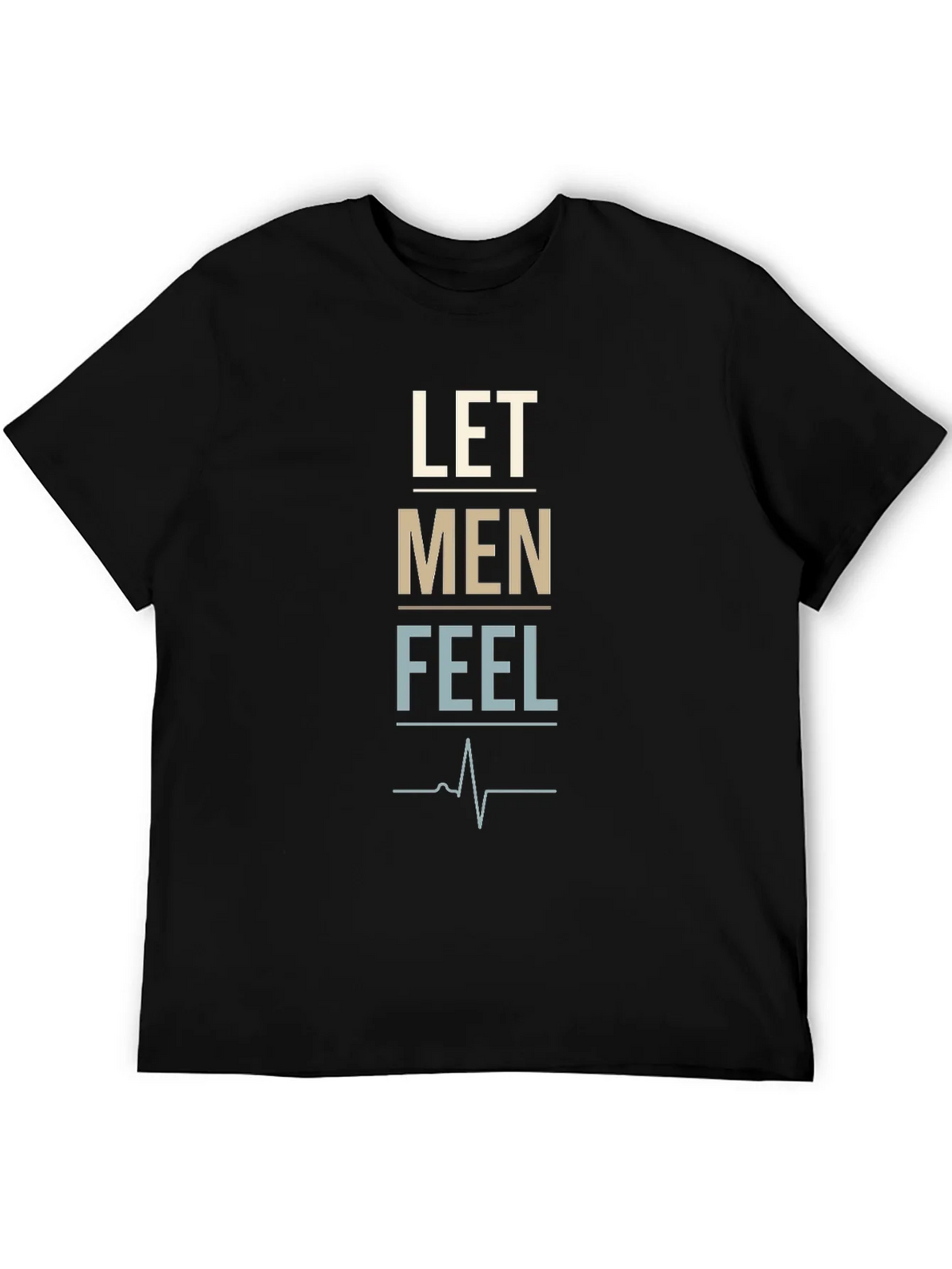 Let Men Feel Graphic Tee - Trendy Black T-Shirt product image 5