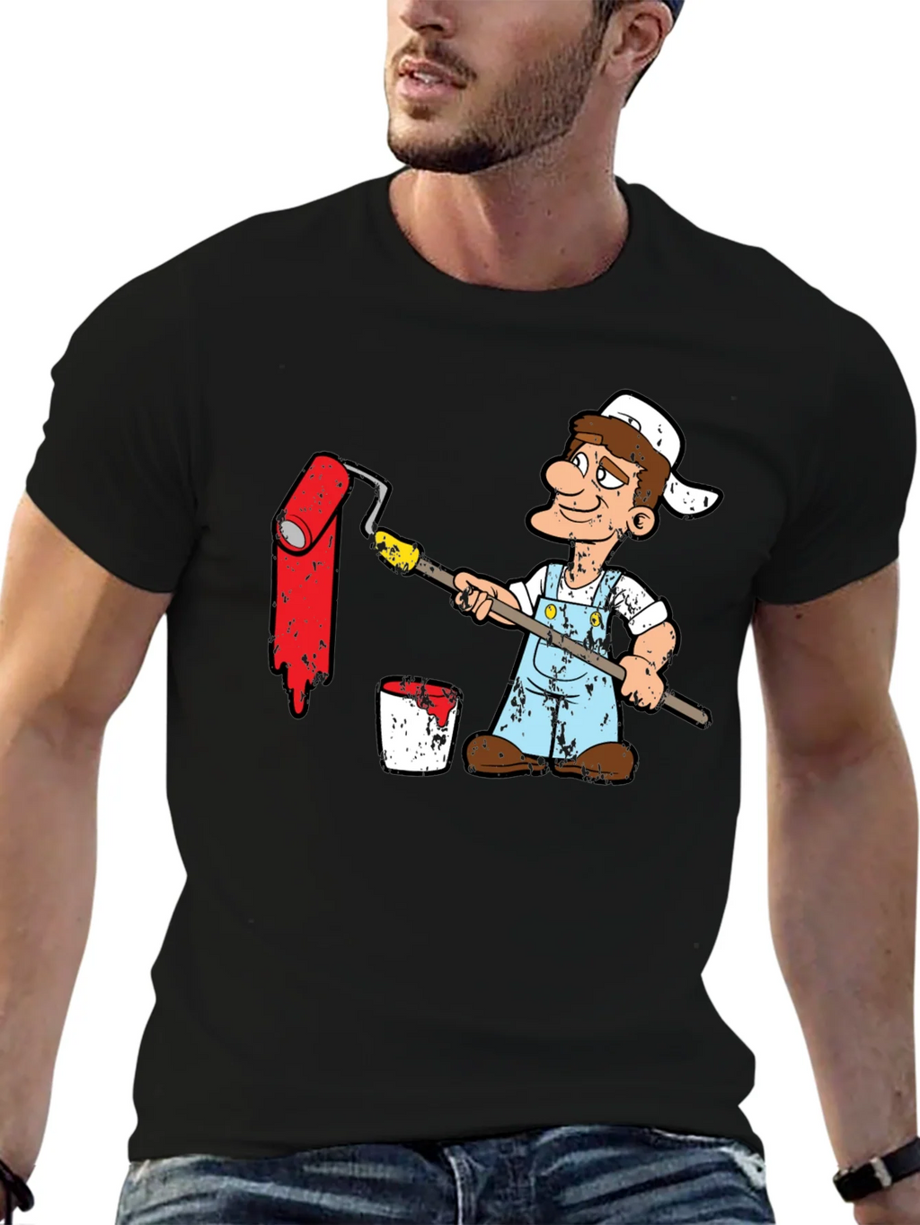 Painter Cartoon Graphic T-Shirt product image 6