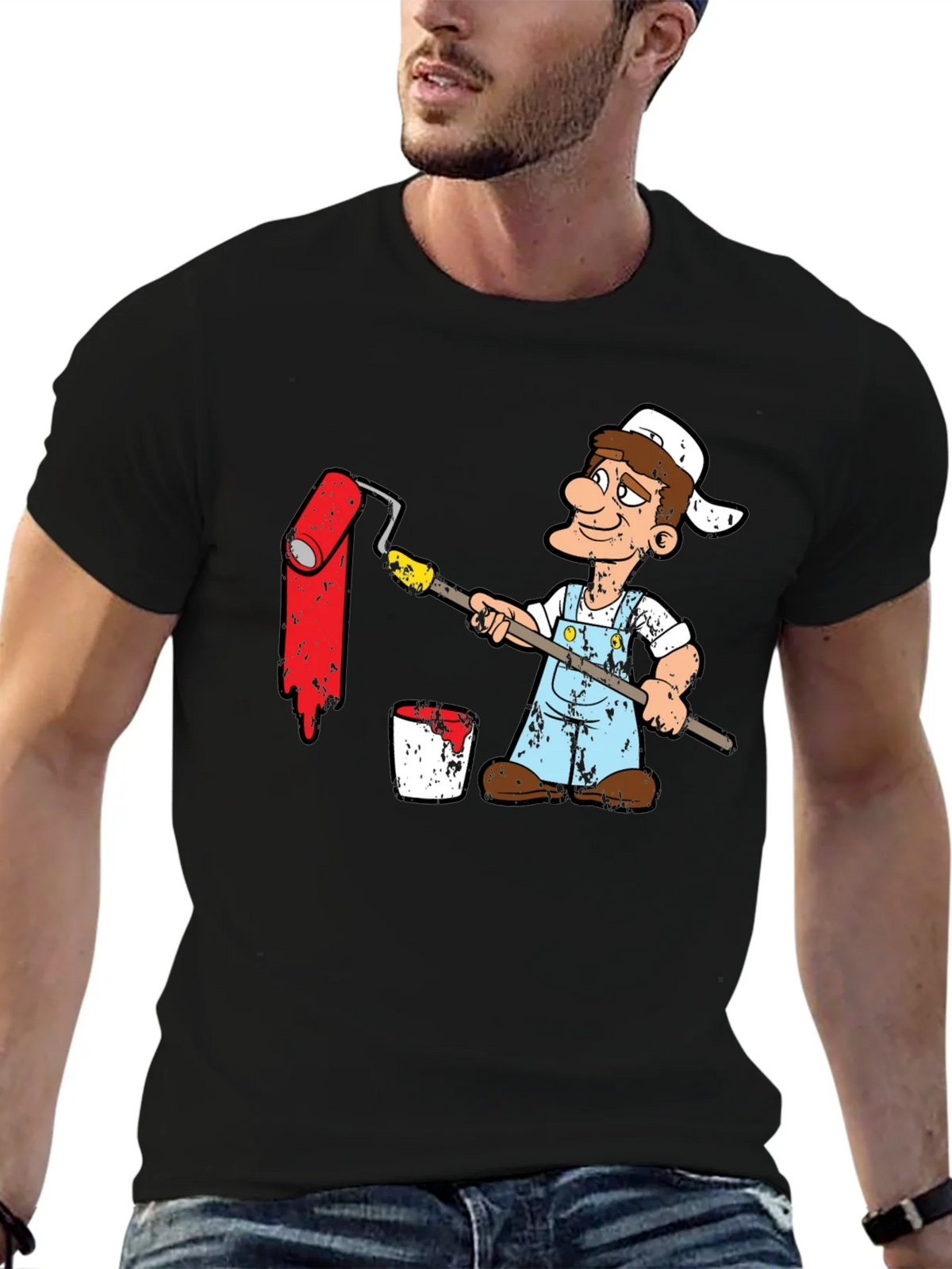 Painter Cartoon Graphic T-Shirt product image 6
