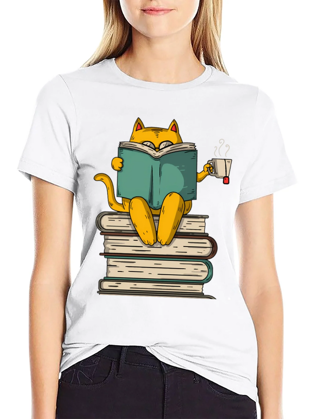 Bookish Cat T-Shirt - Literary Kitten Tee product image 8