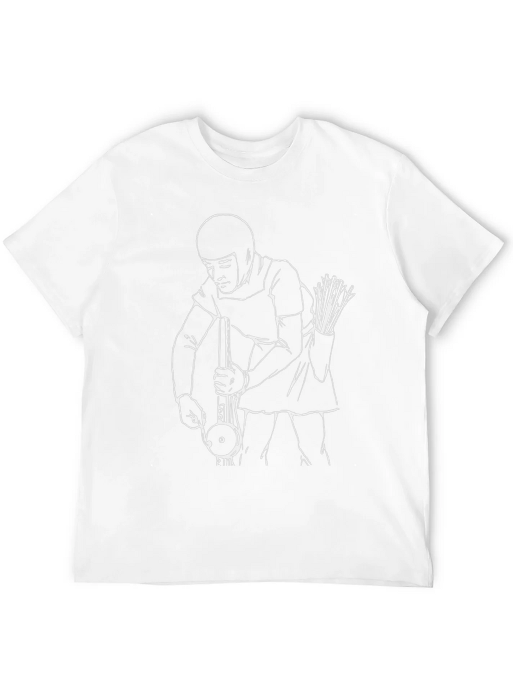 Retro Archer Graphic Tee - Black Cotton T-Shirt product image 3