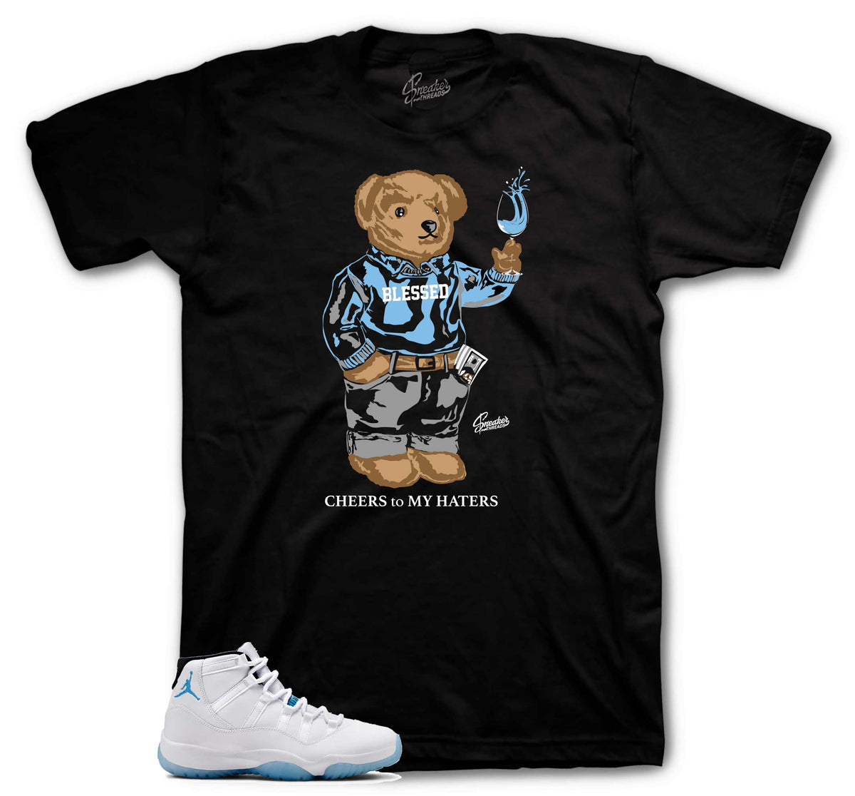 Retro 11 Legend Blue Cheers Bear Shirt