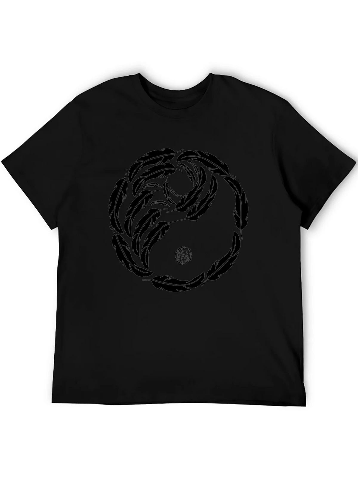 Yin Yang Feather Graphic Tee - Casual Comfort product image 5