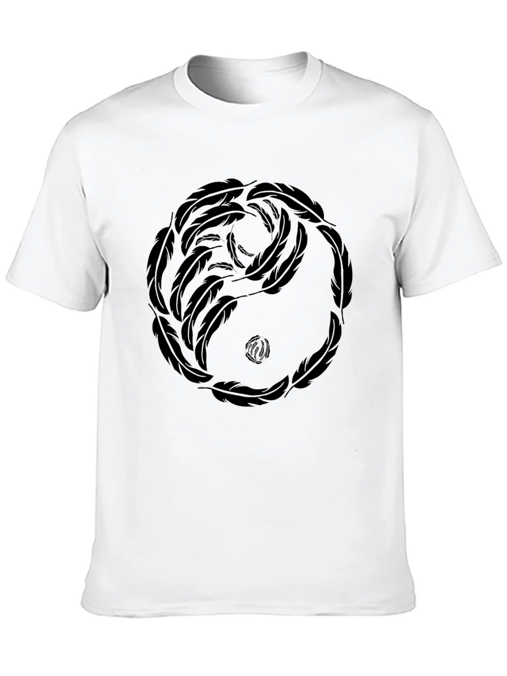 Yin Yang Feather Graphic Tee - Casual Comfort product image 9