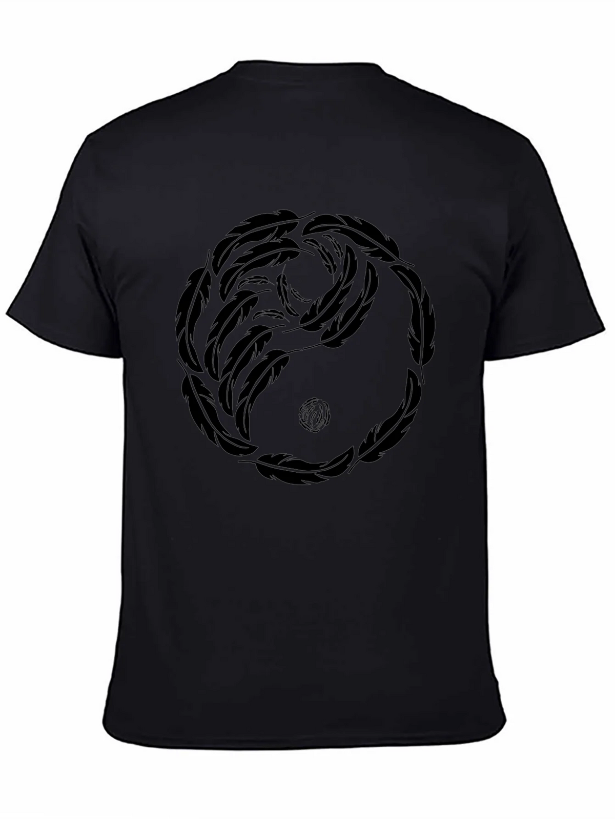 Yin Yang Feather Graphic Tee - Casual Comfort product image 4