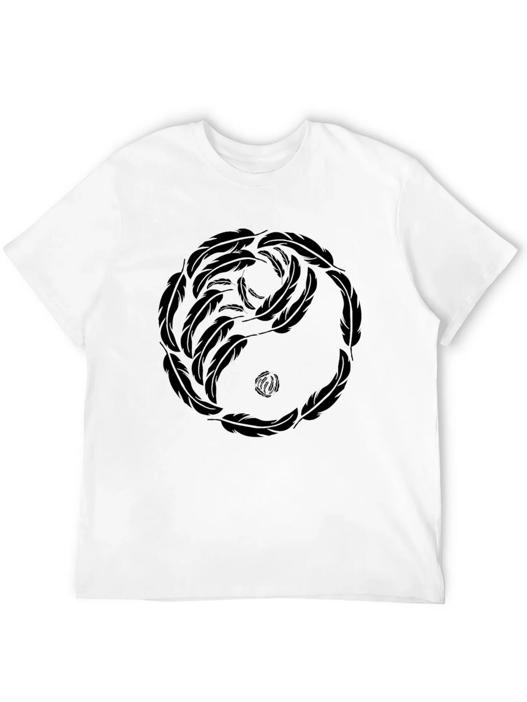 Yin Yang Feather Graphic Tee - Casual Comfort product image 11